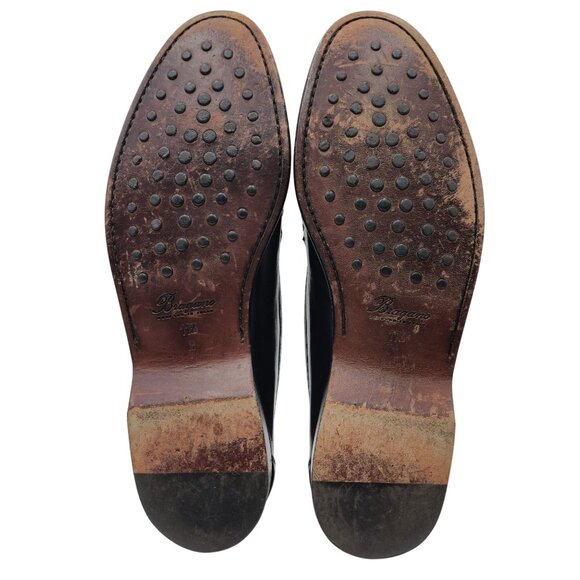 Vintage Bragano Cole Haan Italy Men 11.5M Brown Black Leather Dress Shoes Loafer main image 5